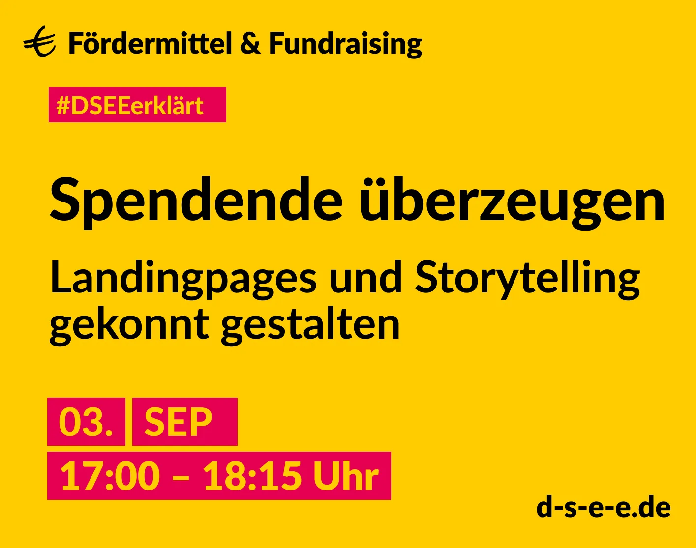 Symbolbild für die Veranstaltung „Fundraising – Landingpages und Storytelling gekonnt gestalten“