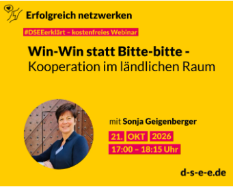 Symbolbild für die Veranstaltung „DSEEerklärt: Win-Win statt Bitte-bitte – Kooperation im ländlichen Raum“