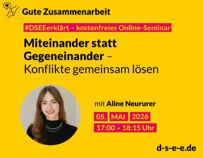 Symbolbild für die Veranstaltung „Gute Zusammenarbeit: Miteinander statt Gegeneinander - Konflikte gemeinsam lösen“