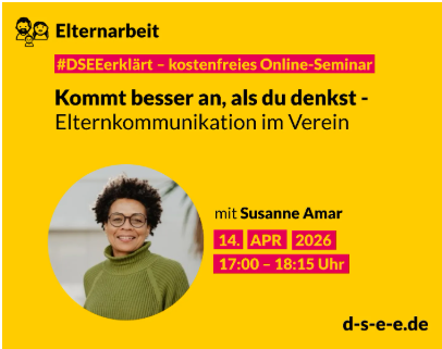 Symbolbild für die Veranstaltung „Elternarbeit: Kommt besser an, als du denkst - Elternkommunikation im Verein“