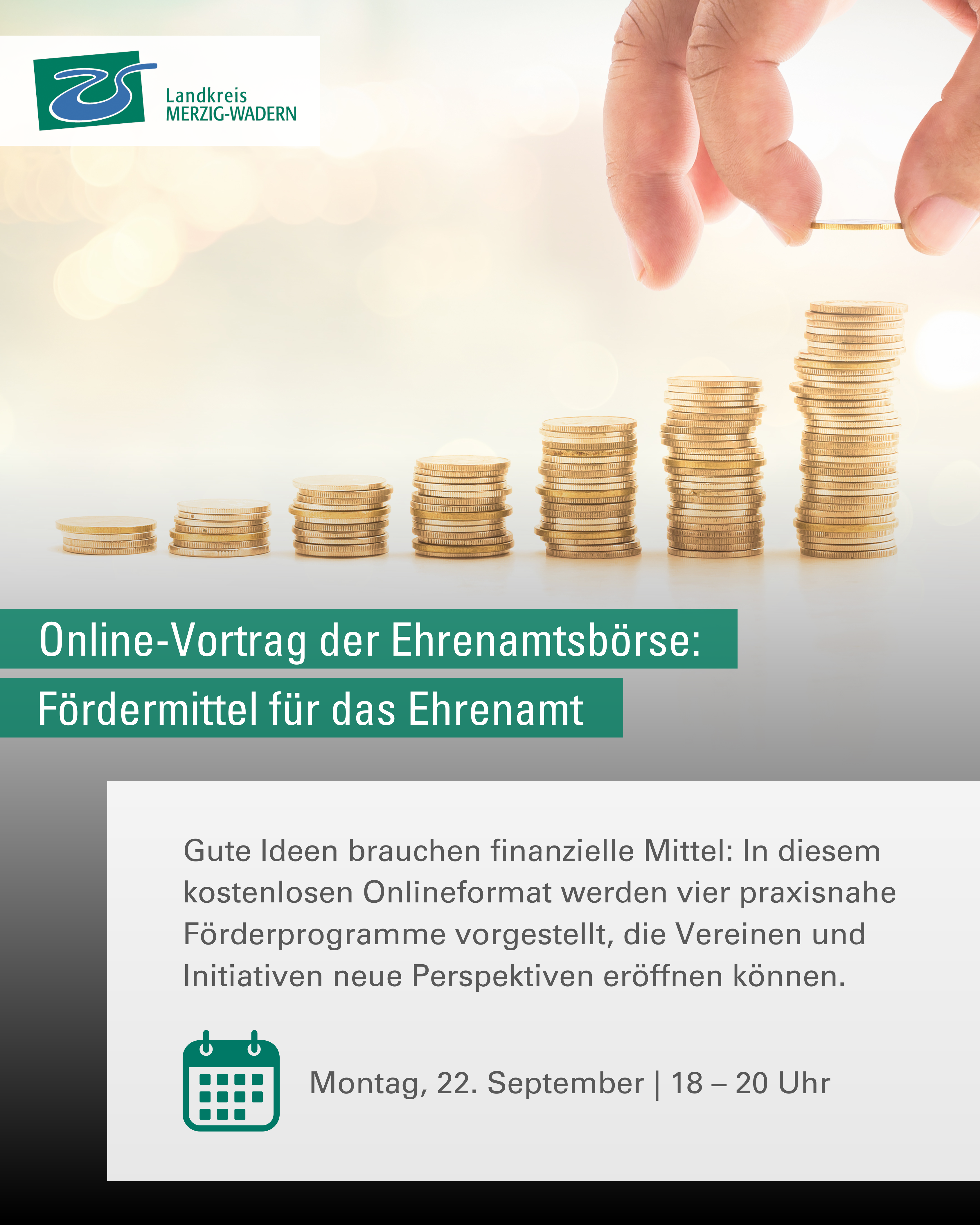 Symbolbild für die Veranstaltung „Fördermittel für das Ehrenamt“