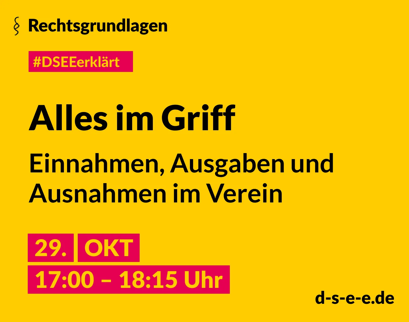 Symbolbild für die Veranstaltung „Alles im Griff – Einnahmen, Ausgaben und Ausnahmen im Verein“