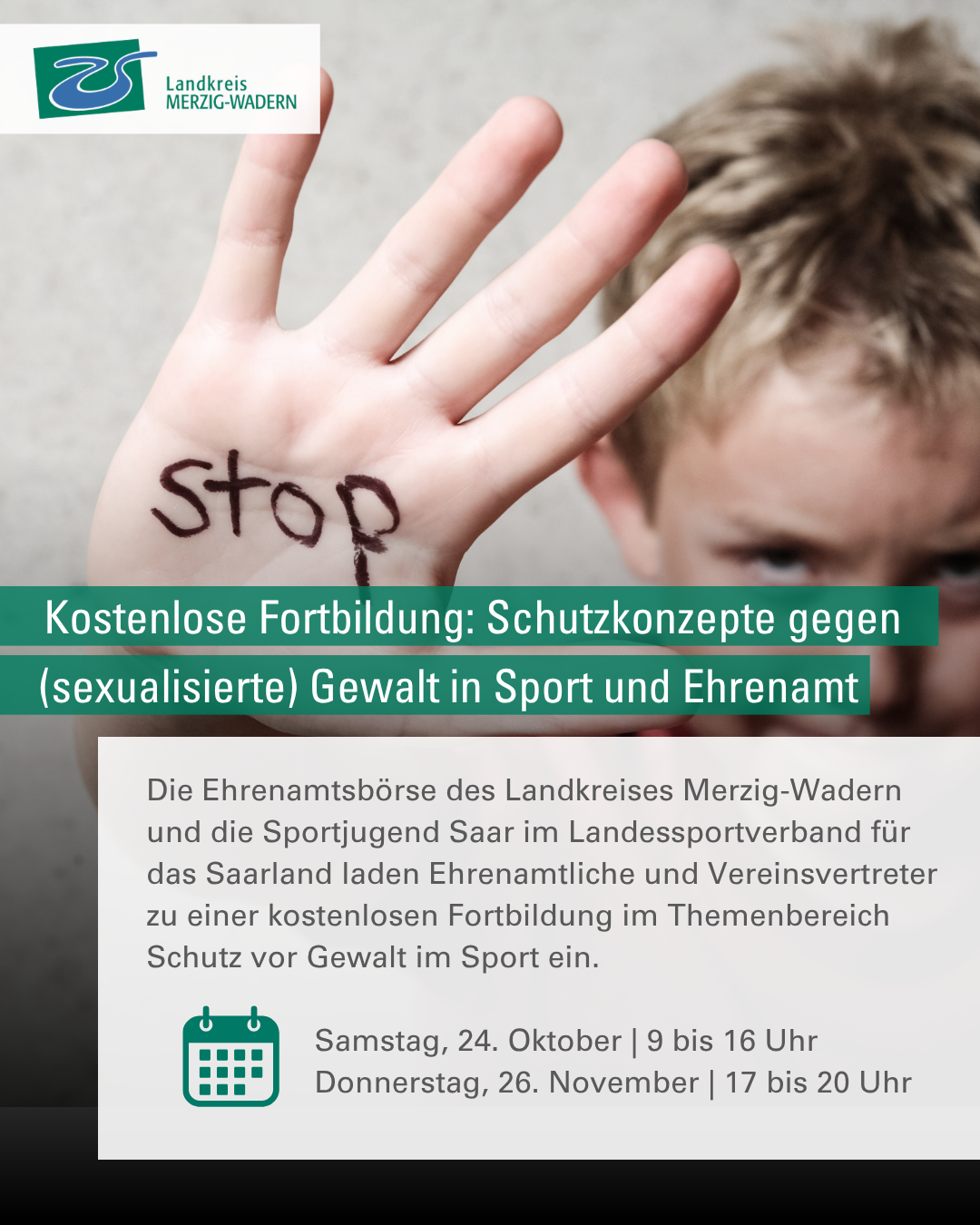 Symbolbild für die Veranstaltung „Schutzkonzepte gegen (sexualisierte) Gewalt in Sport und Ehrenamt“