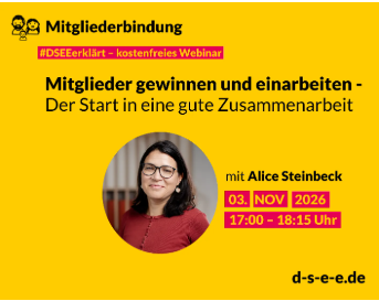 Symbolbild für die Veranstaltung „DSEEerklärt: Mitglieder gewinnen und einarbeiten – Der Start in eine gute Zusammenarbeit“