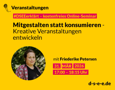 Symbolbild für die Veranstaltung „Veranstaltungen: Mitgestalten statt konsumieren - Kreative Veranstaltungen entwickeln“