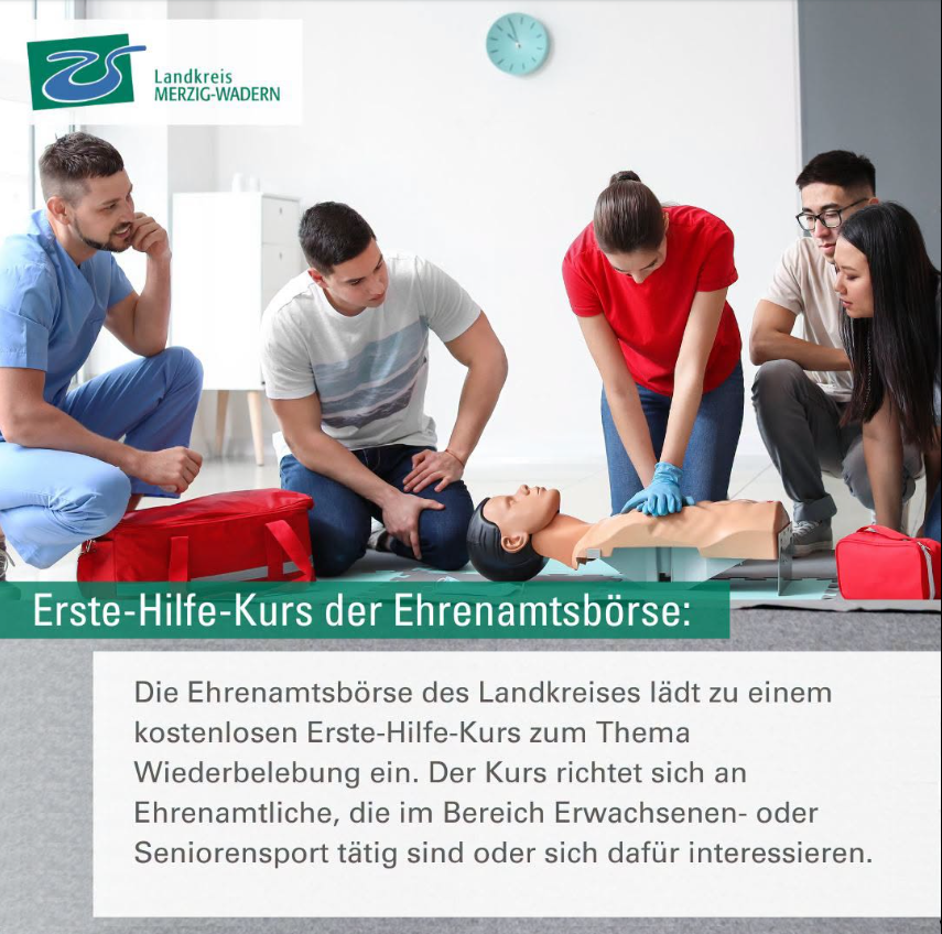 Symbolbild für die Veranstaltung „1. Hilfe Kurs zum Thema Wiederbelebung“