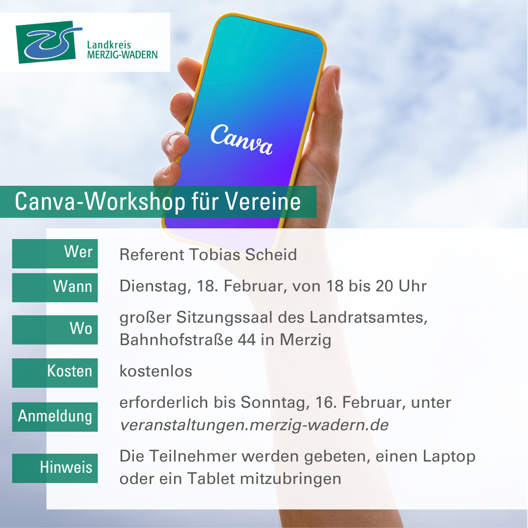 Symbolbild für die Veranstaltung „Flyer, Plakate und Social-Media-Inhalte selbst gestalten:  Ein Canva-Workshop für Vereine“