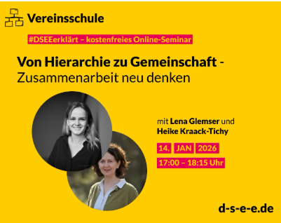 Symbolbild für die Veranstaltung „Vereinsschule: Von Hierarchie zu Gemeinschaft – Zusammenarbeit neu denken“
