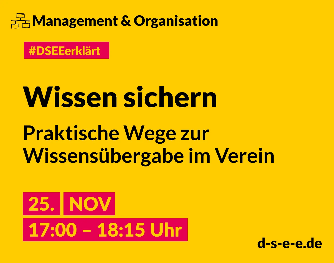 Symbolbild für die Veranstaltung „Wissen sichern – Praktische Wege zur Wissensübergabe im Verein“